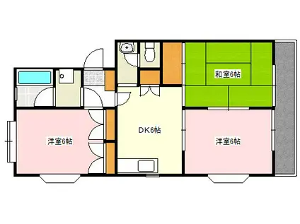 サンコーポラス(3DK/3階)の間取り写真