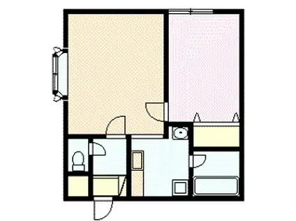 JR函館本線 近文駅 徒歩21分 2階建 築26年(1LDK/2階)の間取り写真
