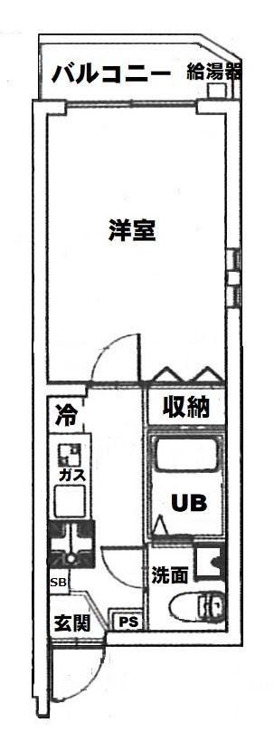 VANILLA HOUSE(1K/2階)の間取り写真