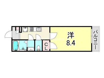 クレイノ初島(1K/2階)の間取り写真