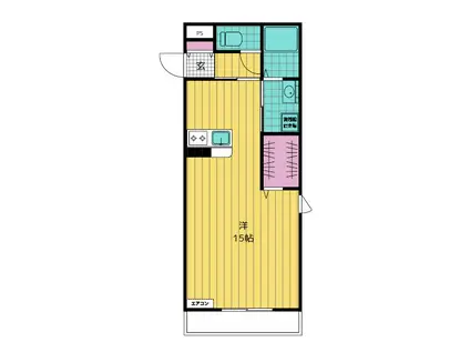 ルーチェ・F(ワンルーム/2階)の間取り写真