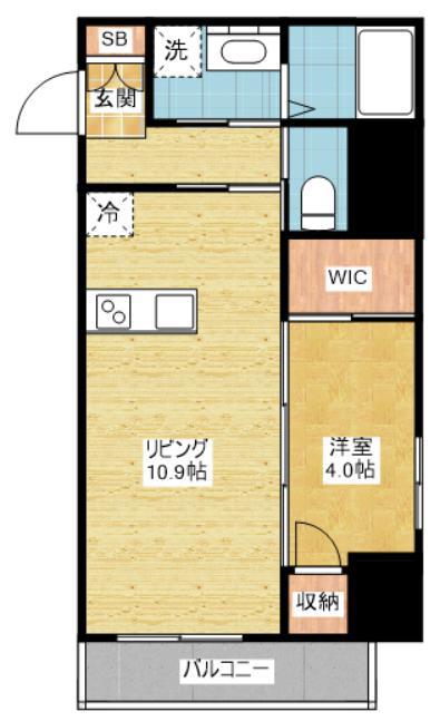 フェアモント千代田(1LDK/8階)の間取り写真