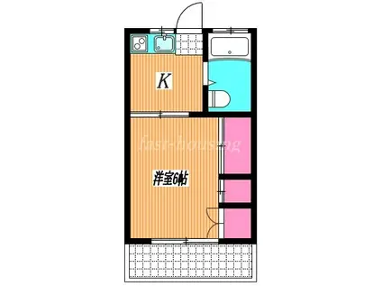 上野ハイツ(1K/1階)の間取り写真