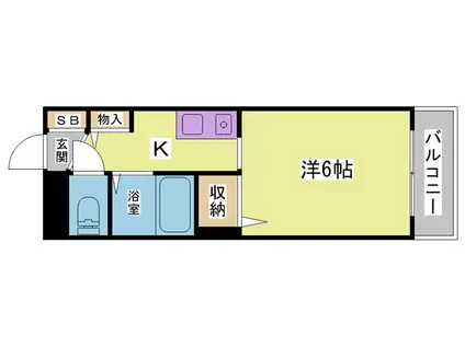 ポリアンサローズ(ワンルーム/1階)の間取り写真