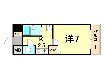 M-FORT(1K/5階)の間取り写真