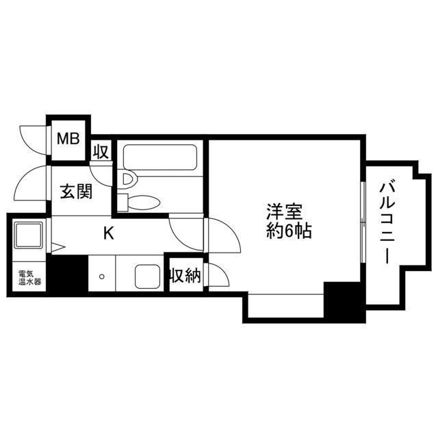 EPTA神戸祇園(1K/6階)の間取り写真