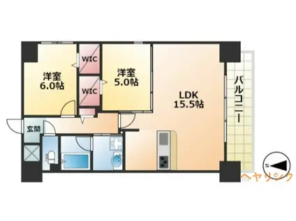グレーススクエアK(2LDK/1階)の間取り写真