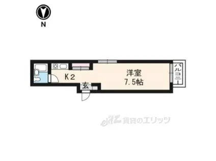 平安ハイツ(1K/4階)の間取り写真