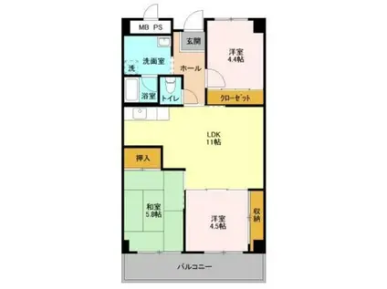 ファーストコーポ幕張本郷(3LDK/3階)の間取り写真