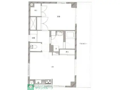 マートルコート調布第2(1LDK/7階)の間取り写真