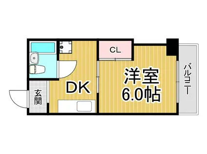 MSTYLE武庫之荘1(1DK/4階)の間取り写真