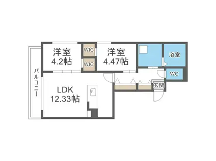 DOMINION N27(2LDK/5階)の間取り写真