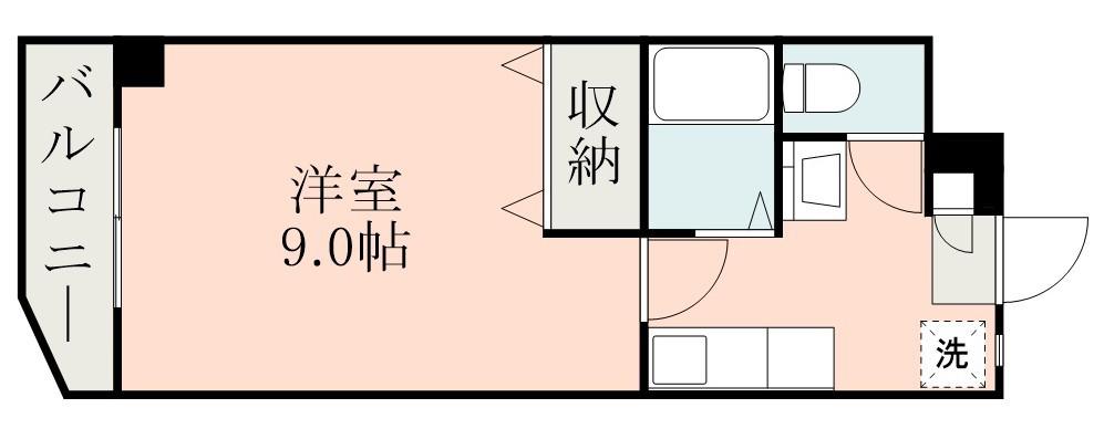 セラセーヌ(1K/2階)の間取り写真