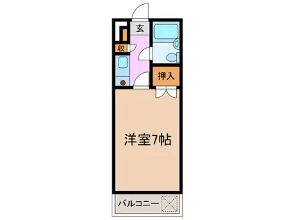 アシスト平針(1K/2階)の間取り写真