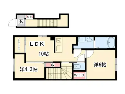 ファミーユ(2LDK/2階)の間取り写真