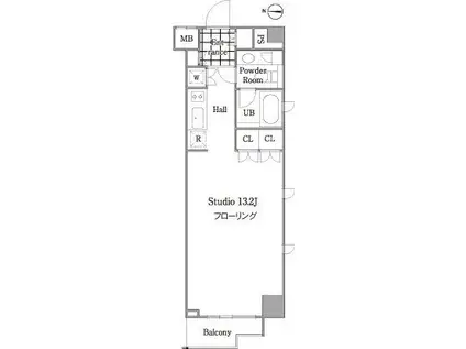 GRACE COURT SHIROKANE(ワンルーム/5階)の間取り写真