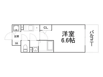 エスリードレジデンス大阪本町(1K/12階)の間取り写真