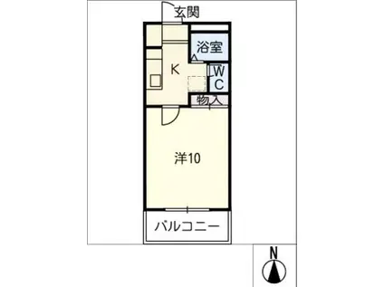 サンライズファミリアIII(1K/2階)の間取り写真