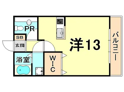 シティオ ブリリアンテ(ワンルーム/1階)の間取り写真