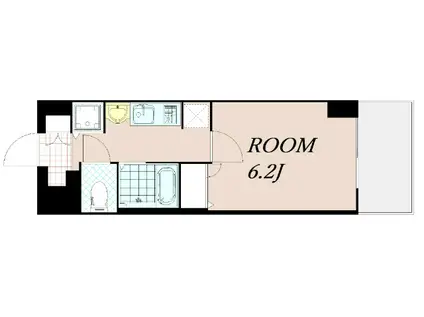 プレサンス京都鴨川彩華(1K/5階)の間取り写真