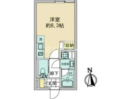 フォルスクラス東蒲田(ワンルーム/1階)の間取り写真