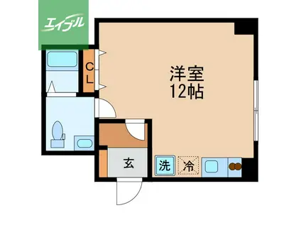 コーポ高橋(ワンルーム/1階)の間取り写真