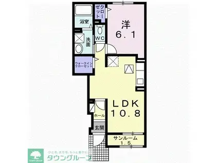 マルグレーテ(1LDK/1階)の間取り写真