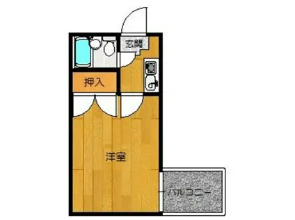 ラ・ロッシュ(1K/3階)の間取り写真