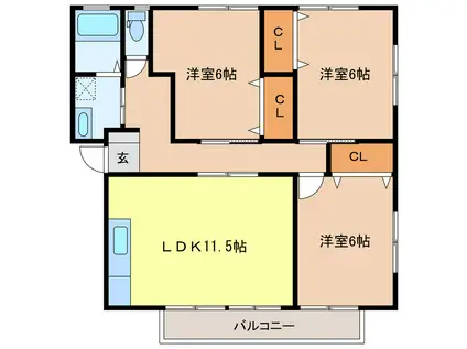 I LIFE(3LDK/2階)の間取り写真