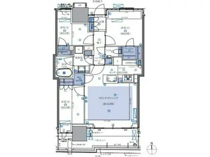幕張ベイパーク ライズゲートタワー(3LDK/27階)の間取り写真