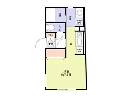 エスタジオ本駒込(ワンルーム/3階)の間取り写真