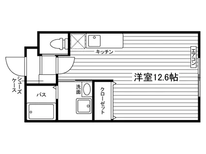 アバンギャルド8(ワンルーム/2階)の間取り写真