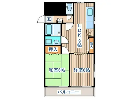 マンション立町(2LDK/7階)の間取り写真