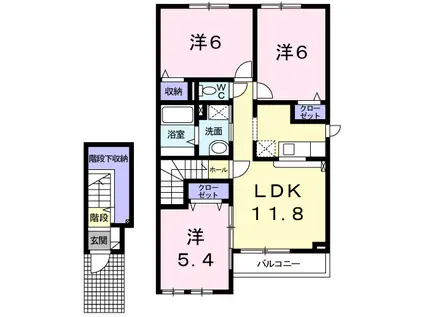 メゾンドひいらぎ(3LDK/2階)の間取り写真