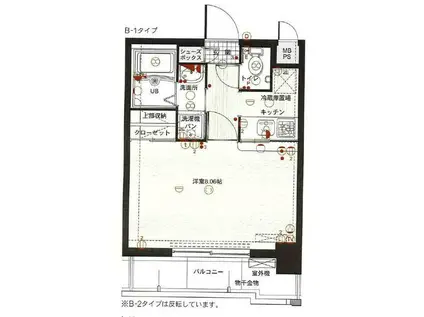 エンクレスト博多駅前Ⅱ(1K/11階)の間取り写真