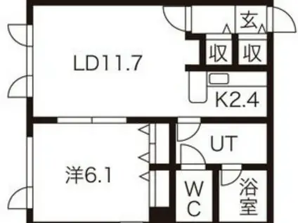 ST32(1LDK/1階)の間取り写真