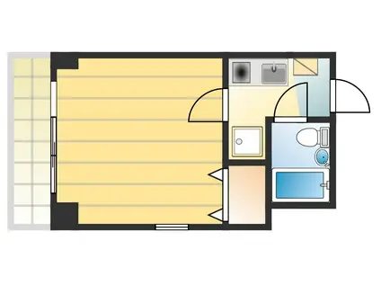 アンゲネームハウス(1K/4階)の間取り写真