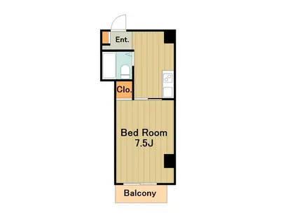 シティプラザ(1DK/3階)の間取り写真