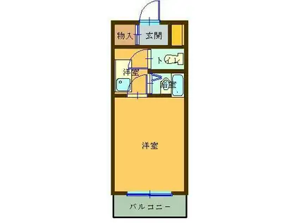 BASEI(1K/5階)の間取り写真