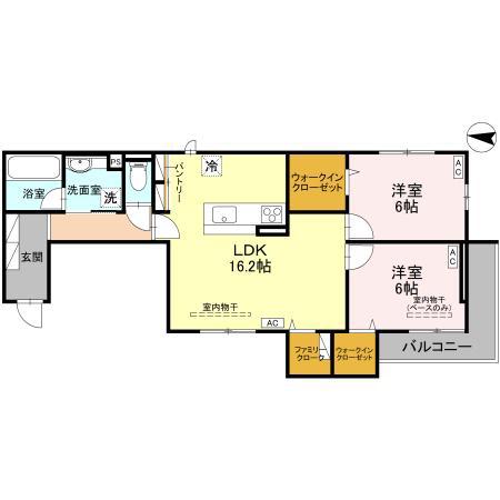 IRいしかわ鉄道 金沢駅 徒歩14分 3階建 新築(2LDK/2階)の間取り写真