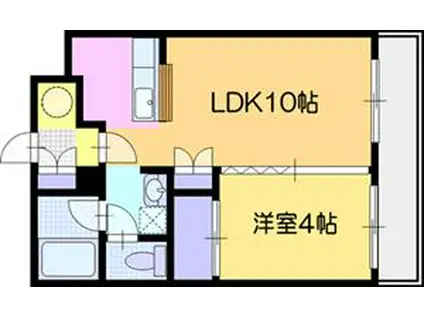 エリオ松並(1LDK/3階)の間取り写真