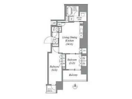 ACP RESIDENCE錦糸町(2LDK/2階)の間取り写真
