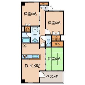SEJOUR728(3DK/5階)の間取り写真