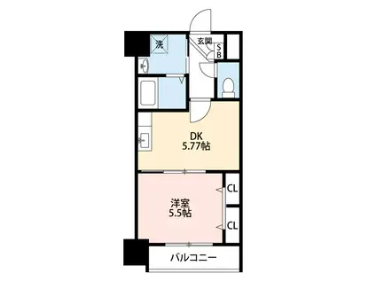 アーバン・ビルドIII(1DK/2階)の間取り写真