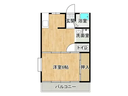 石丸ハイツ(2K/3階)の間取り写真