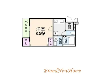 フジパレス堺白鷺III番館(1K/3階)の間取り写真