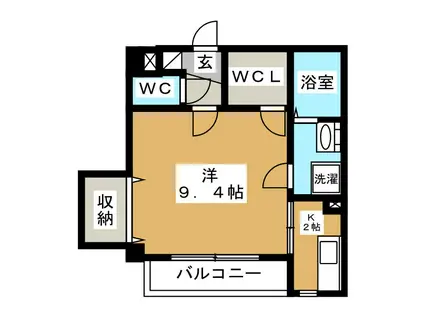 サンライズ田端(1K/2階)の間取り写真