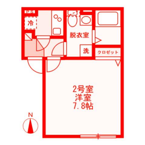 アサナミ追浜(1K/3階)の間取り写真