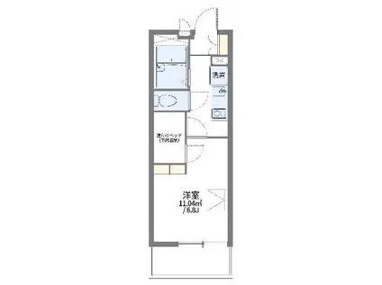 レオパレスYAMAZAKI(1K/1階)の間取り写真