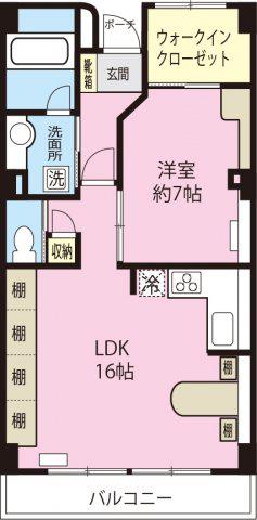セント東大和(1LDK/3階)の間取り写真
